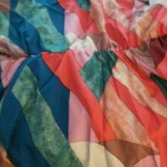 Multicolor Halter Ruffle Hem Maxi Dress - Picture 8 of 8